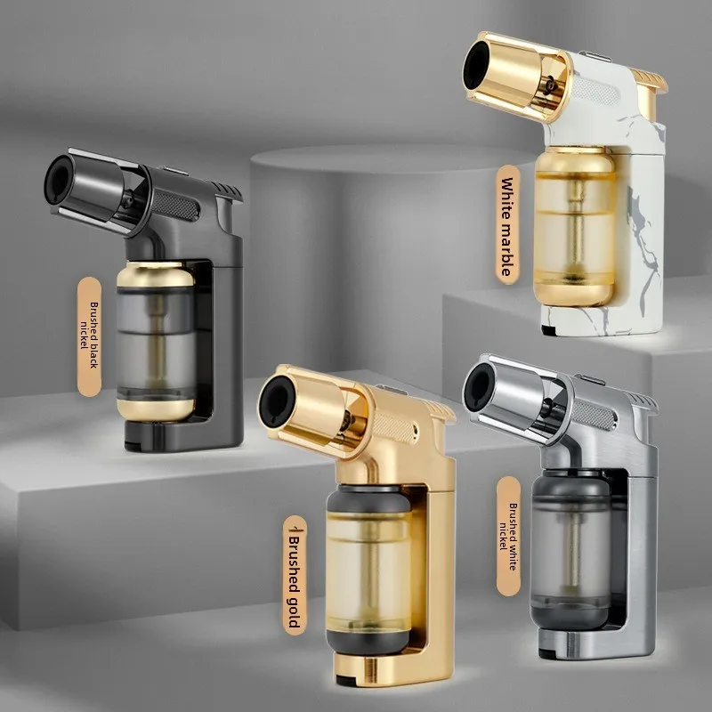JOBON new transparent gas chamber direct flow lighter, cigar specific cigarette lighter,cigar accessories, cigarette accessories
