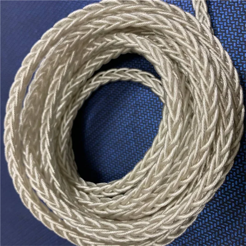 7N Đơn Tinh Thể Đồng Bạc Dây Đồng 8 Dây Bện 392 Core OD: 5.8MM