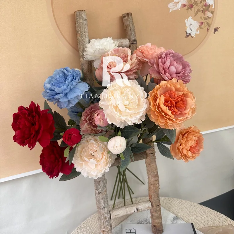 

Oil painting, peony simulation, high-end home decoration, engagement banquet, wedding room decoration and arrangement