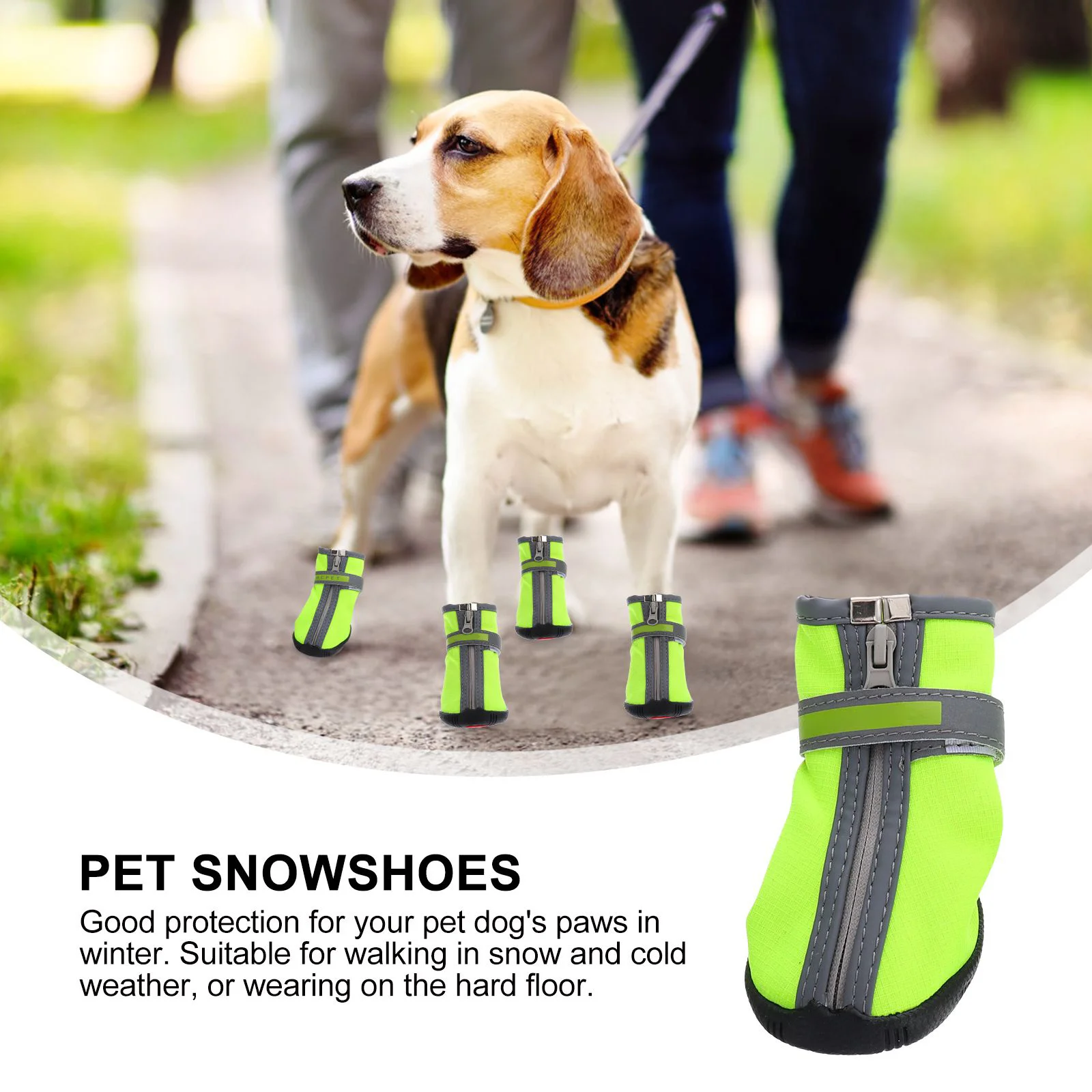 

2Pairs Waterproof Pet Short Shoes Anti Skid Durable Dog Snow Boots Paw Protectors for Outdoors Pet Winter Shoes