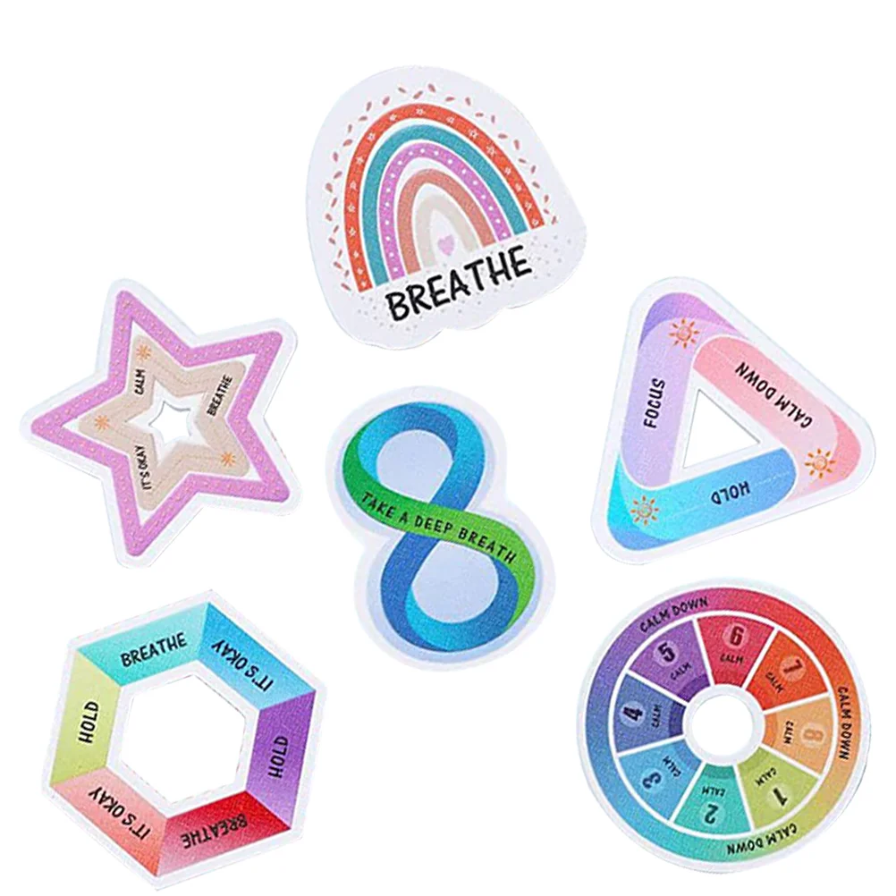 6 Pcs Stickers Sensory Calming Aldult Stress for Adults Decompression Desk Colorful Plastic Student