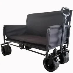 Carrito plegable para acampar al aire libre, carrito de picnic, varilla de remolque para acampar