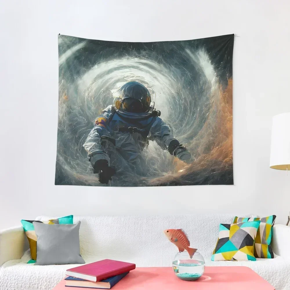 

Astronaut Falling Into a Space Vortex Midjourney Tapestry Decoration Room Decoration For Bedroom Tapestry