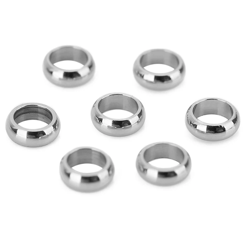 50/100 قطعة الذهب الفولاذ المقاوم للصدأ فاصل فضفاض الخرز ثقب حجم 2/3/4/5/6mmStopper Rondelle حبة DIY بها بنفسك صنع المجوهرات النتائج