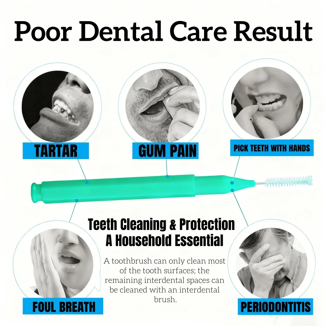 267--فرش تقويم الأسنان بين الأسنان | منظفات ذات شعيرات ناعمة على شكل قلم رصاص للأقواس وفجوات الأسنان #4