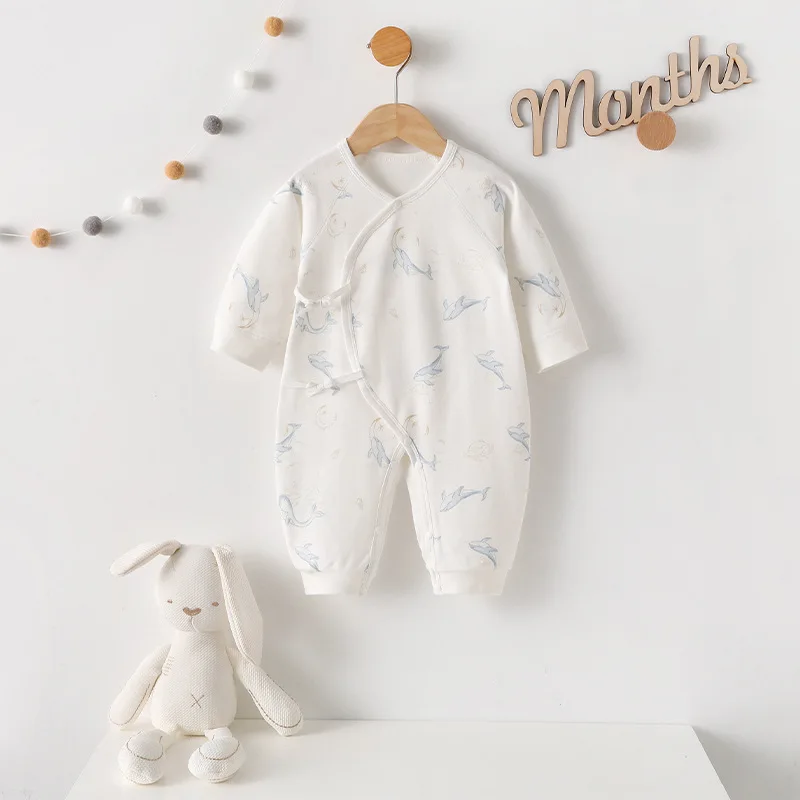 Autumn Rompers Cute Animal Imprinted Design Neonatal Baby Boys Girls Romper 100 Cotton Reborn Baby Clothes Loungewear Outfit