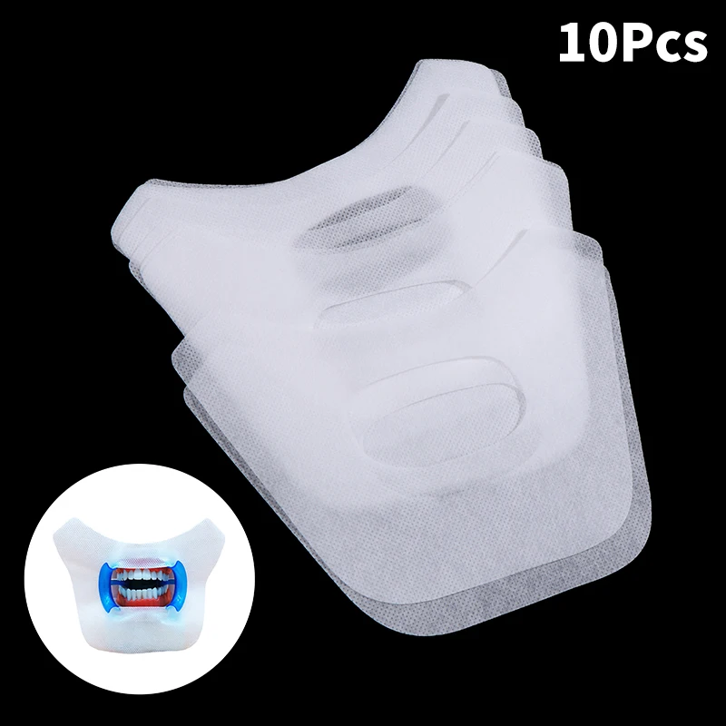 

10pcs/set Dental Mouth Cloth Saliva Pad Lip Protection Mat Teeth Whitening Consumables Face Gauze Mouth Non Woven Mask Drool Bib