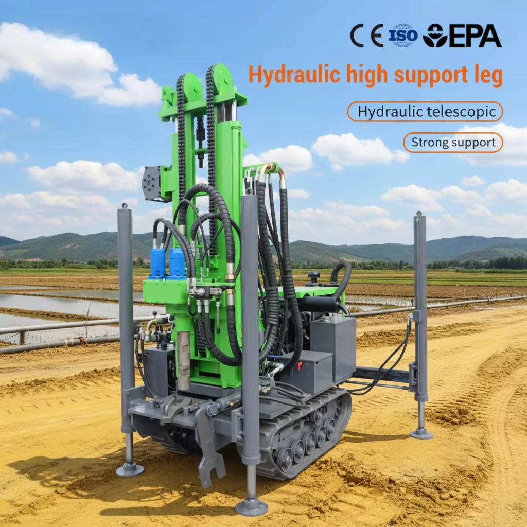 Well Drill Rig Mine Agricultural Irrigation Engineering Water Extraction Dual Purpose High Efficiency Mobile Well Drilling Rig