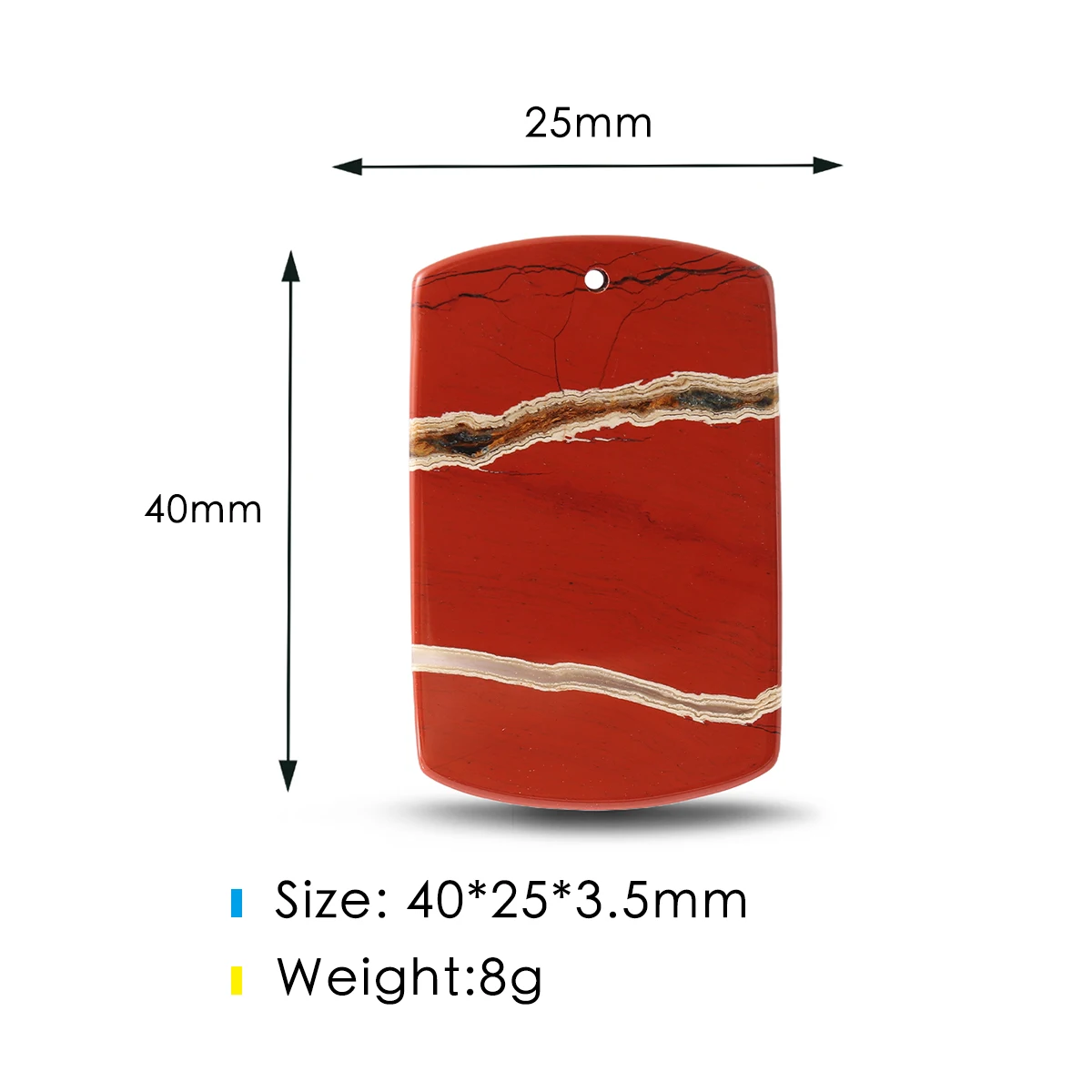 1Pc Natural Stone Rectangular Amulet Pendant Crystal Agate Jade Ornaments Suitable for Diy Jewelry Making Accessories for Women
