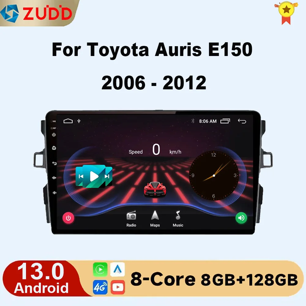 

2Din Android 13 Carplay Car Radio for Toyota Auris E150 2006-2012 4G GPS Navigation Carplay Audio Stereo Multimedia autoradio