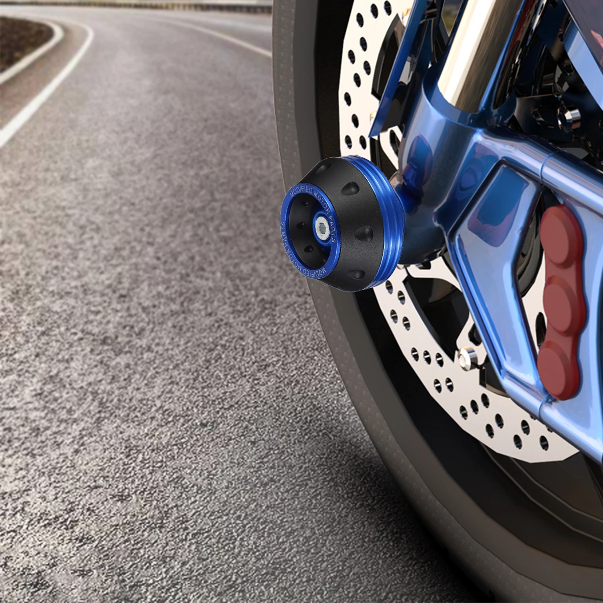 

2 Pcs Anti fall Cup Durable Alloy Bright Color Front Fork Wheel Protection Motorcycle Accessory Rubber Cap Modification SUV