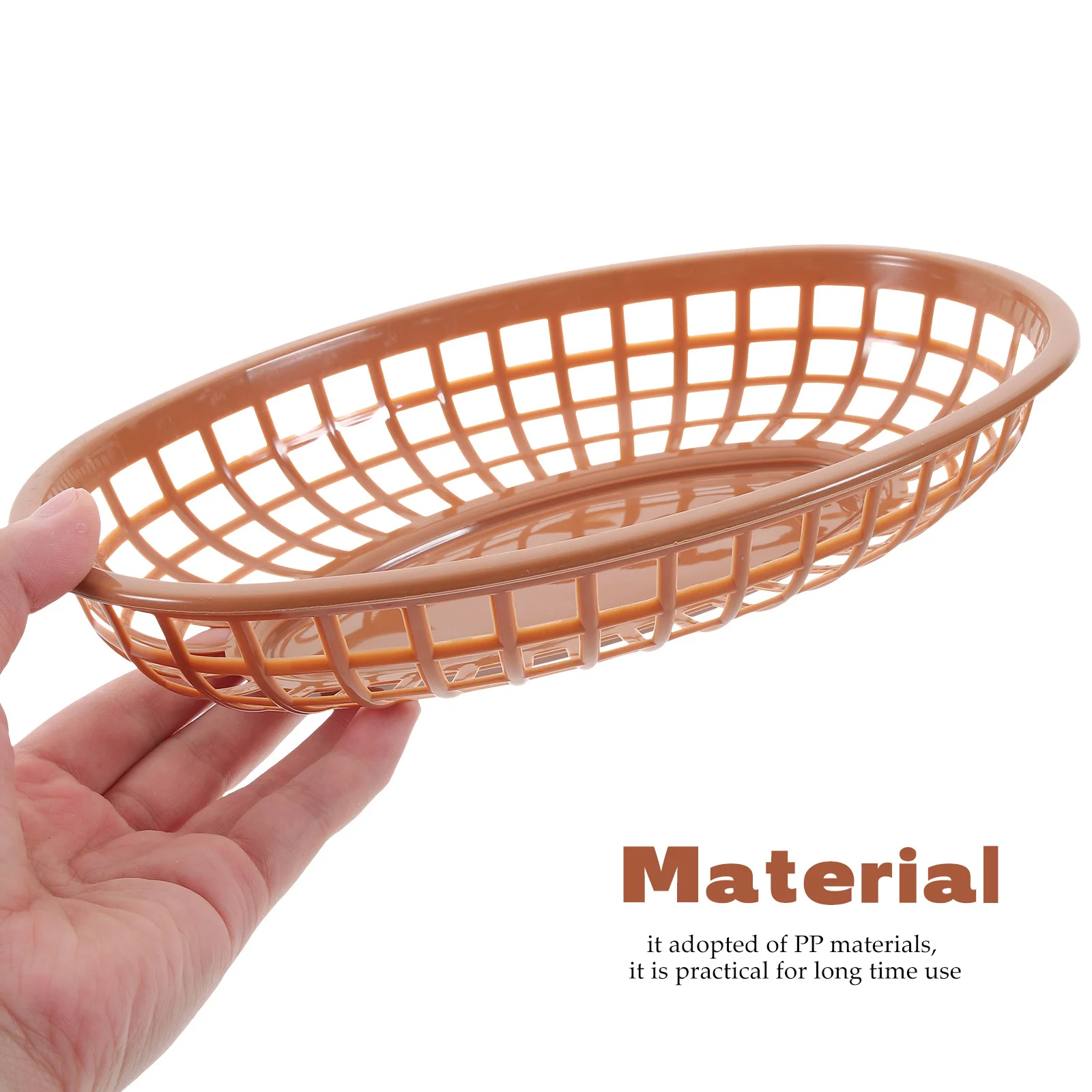 

12Pcs Oval Food Baskets Reusable Plastic Plates and Bowls Sets for Party Picnic Beach Cookout Household Bread Storage