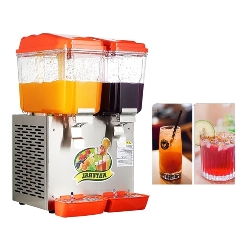 32L Desktop Automatic Double Cylinder Juicer Cold And Hot Drink Machine Beverage Dispenser Stirring Fruit Juice Equipment