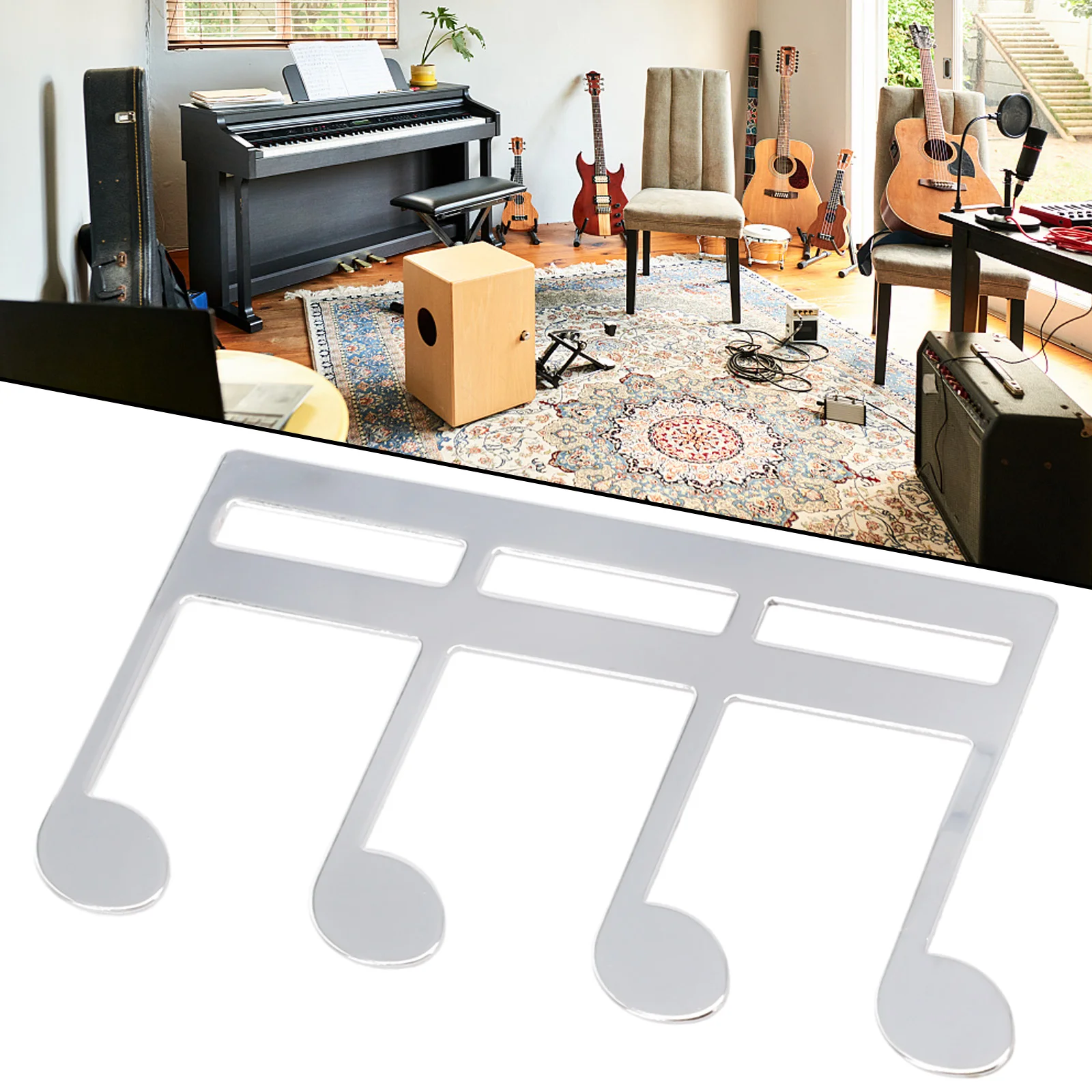 

Music Sheet Clip Metal Music Clips Note Holder Piano Sheet Song Silver/Gold/Black 4.13x2.17x0.04inch Book Page