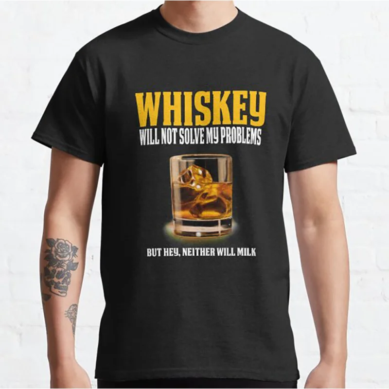

Great Whiskey Funny Gift t shirt for Whiskey Lover 100% cotton printed Graphic clothes 0524 Large size tops S-6XL