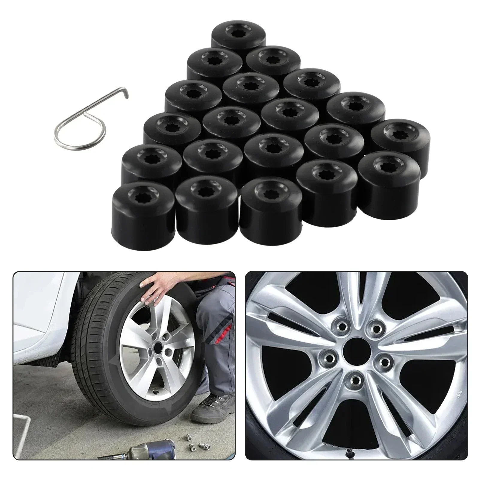 17mm Wheel Lug Bolt Center Nut Covers Cap For Golf/ MK4 MK5 MK6 MK7 For Bora For Passat B5 B6 B7 With 17mm Hexagon Bolt