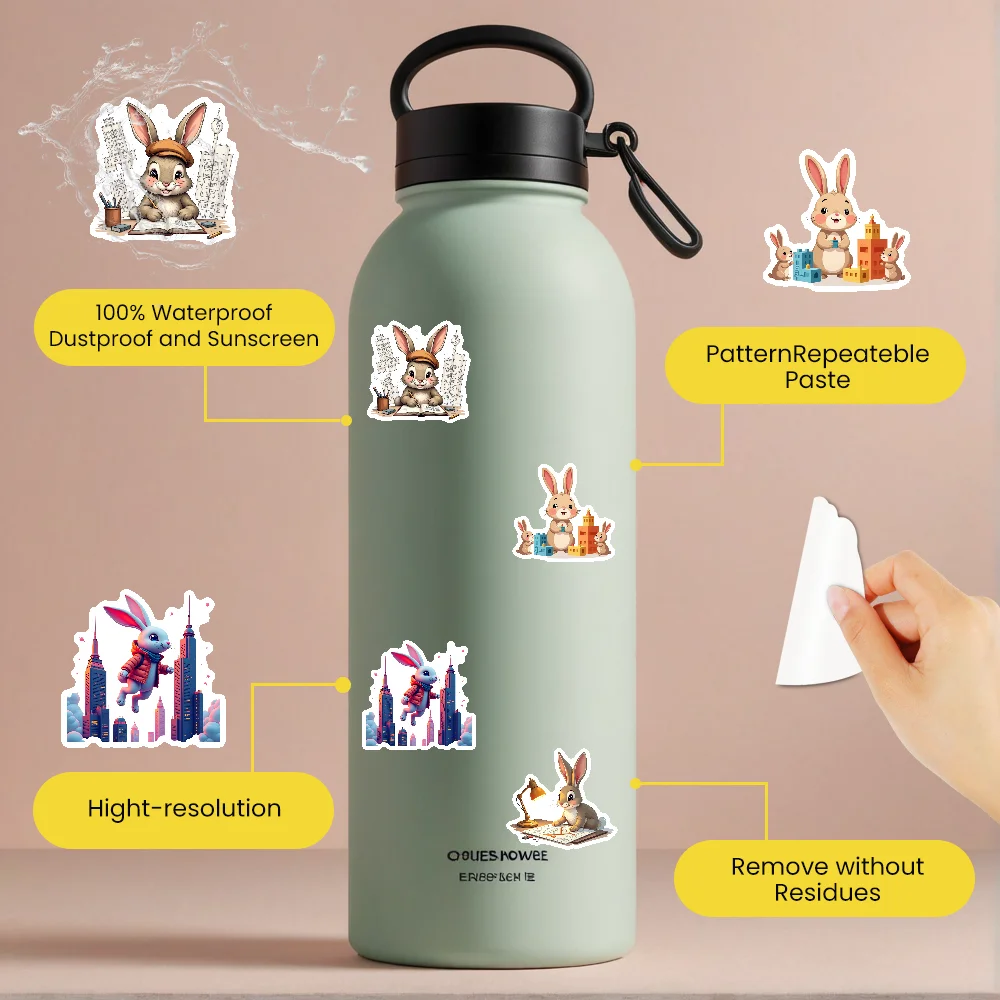 35pcs-100pcs Decals  small size Animal Stickers Decorative Stickers Rabbit Stickers for DIY crafts laptops notebooks