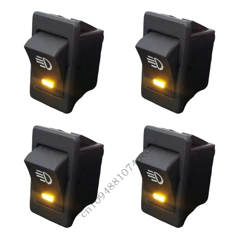 12V 4Pin Auto Fog Light Control Switches with LED Mounting Front Fog Light Rocker Switches