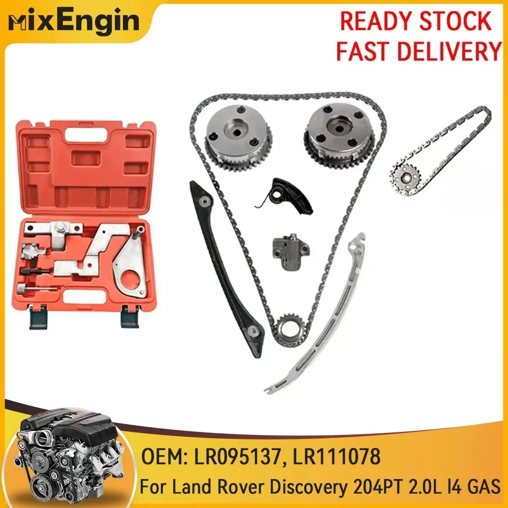

Engine Timing Chain Locking Tool VVT Gears Kit Fit 2.0 L For Land Rover Range Rover Discovery Jaguar XF 204 PT 204PT 2.0L l4 GAS