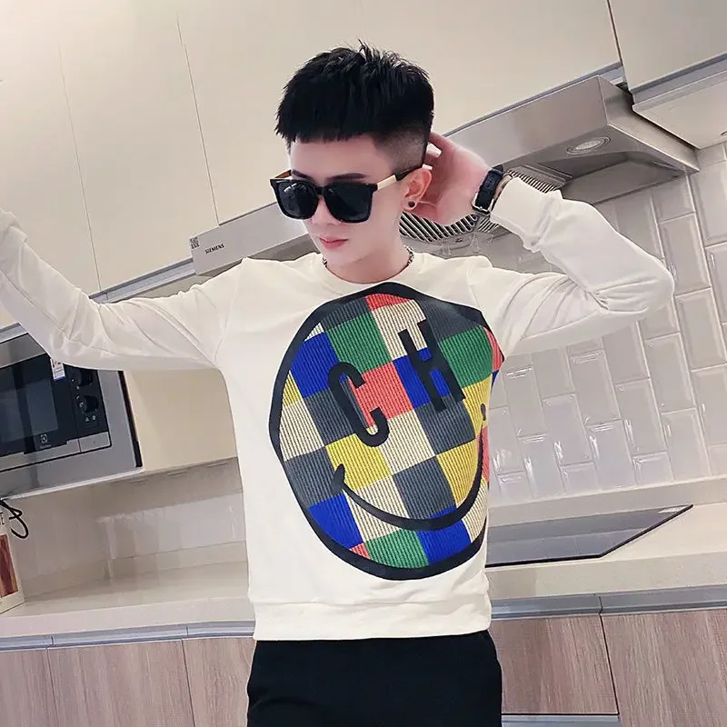 Printed Sweatshirts Cartoon Graphic Men's Clothing Anime T Shirt for Man Manga Pullover Crochet New In Tall Tops Designer Top