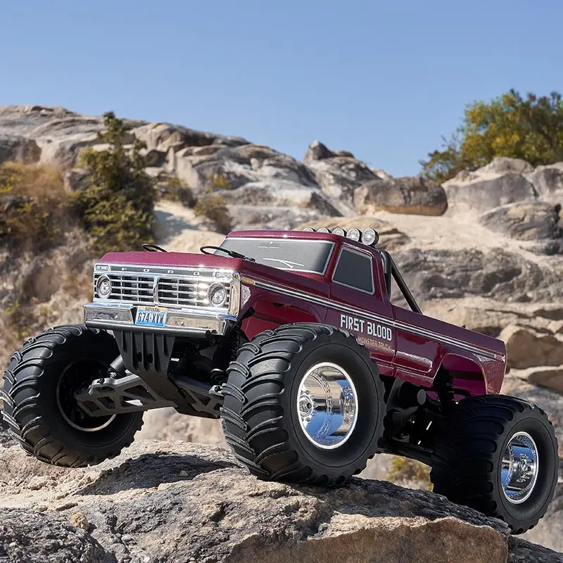 FMS 새로운 1/10 FMT10 포드 F100 RTR RC 브러시 2.4G PC 자동차 쉘 몬스터 트럭 모델 4WD 원격 제어 성인 및 어린이 장난감
