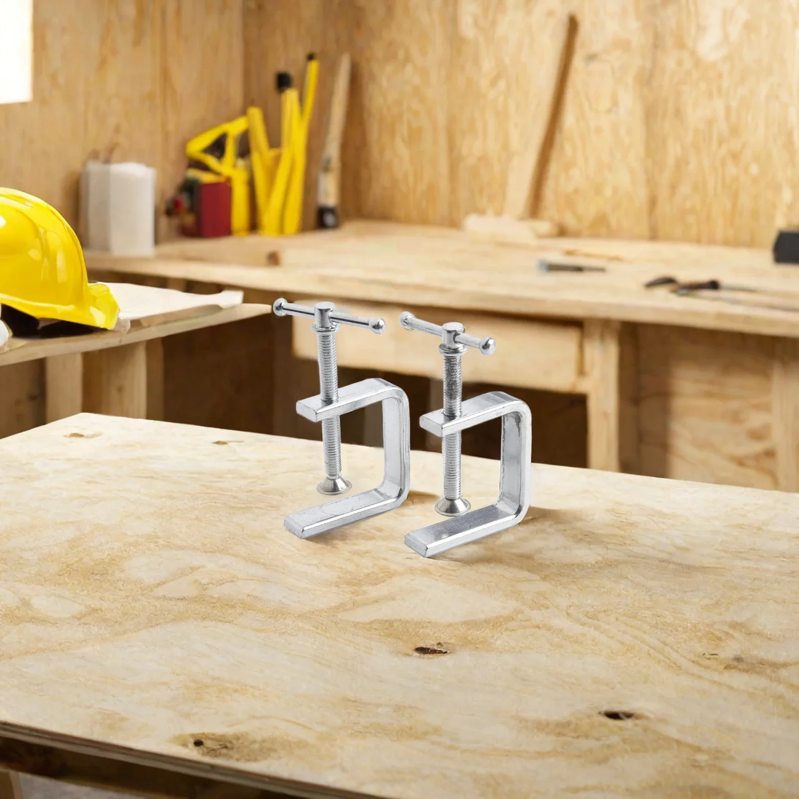 

Alloy Clamps Hand Tool Metal Plastic Slabs Silver 2pcs Wood Alloy Steel Woodworking Attachments C-Clamp Equipment