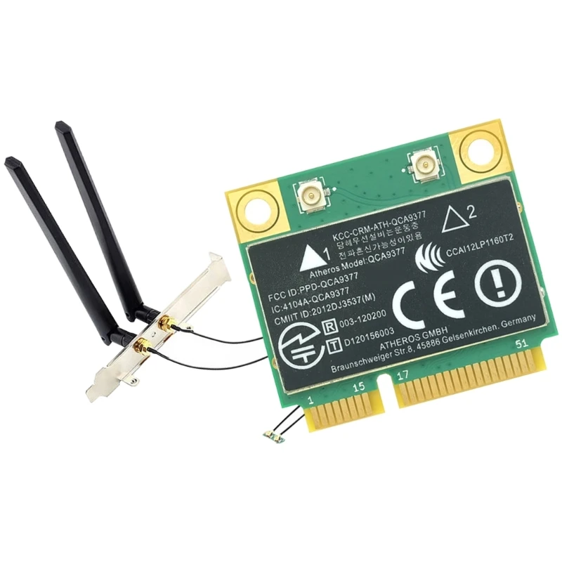 QCA9377 WIFI Card BT4.2 Wireless Networking Adapter 600M Mini PCIe Half Height