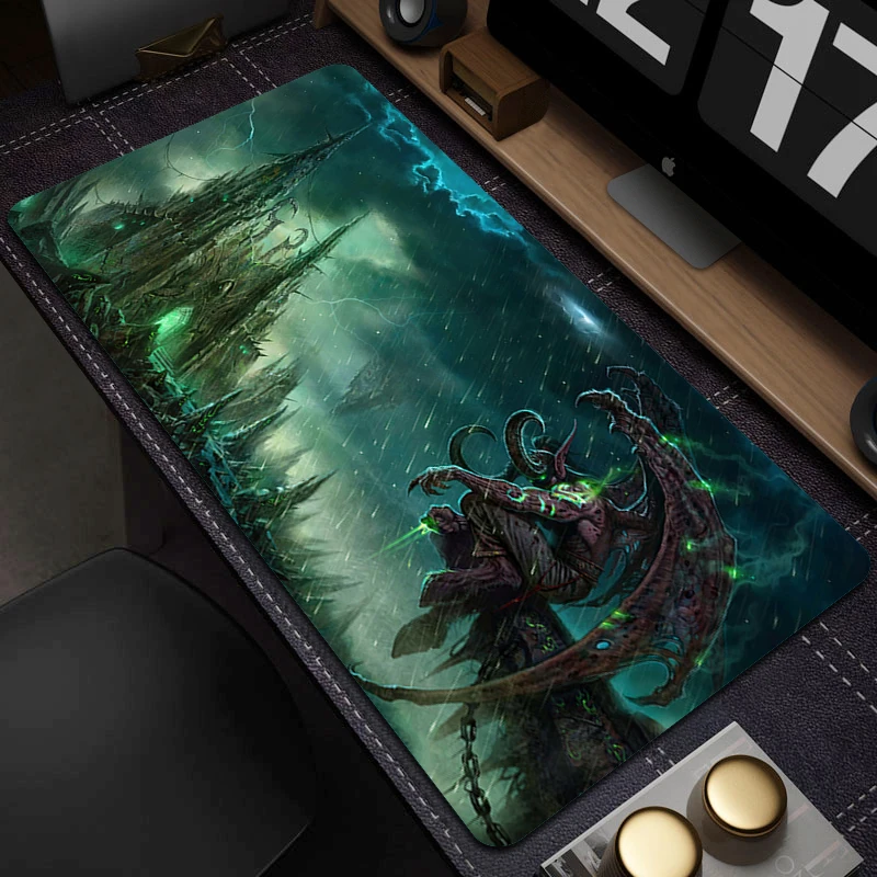 

Large Gaming Mousepad Gamer HD Print Computer Carpet World Of Warcraft Rubber Mouse Mat Non-Slip Mouse Pad Locking Edge Desk Mat