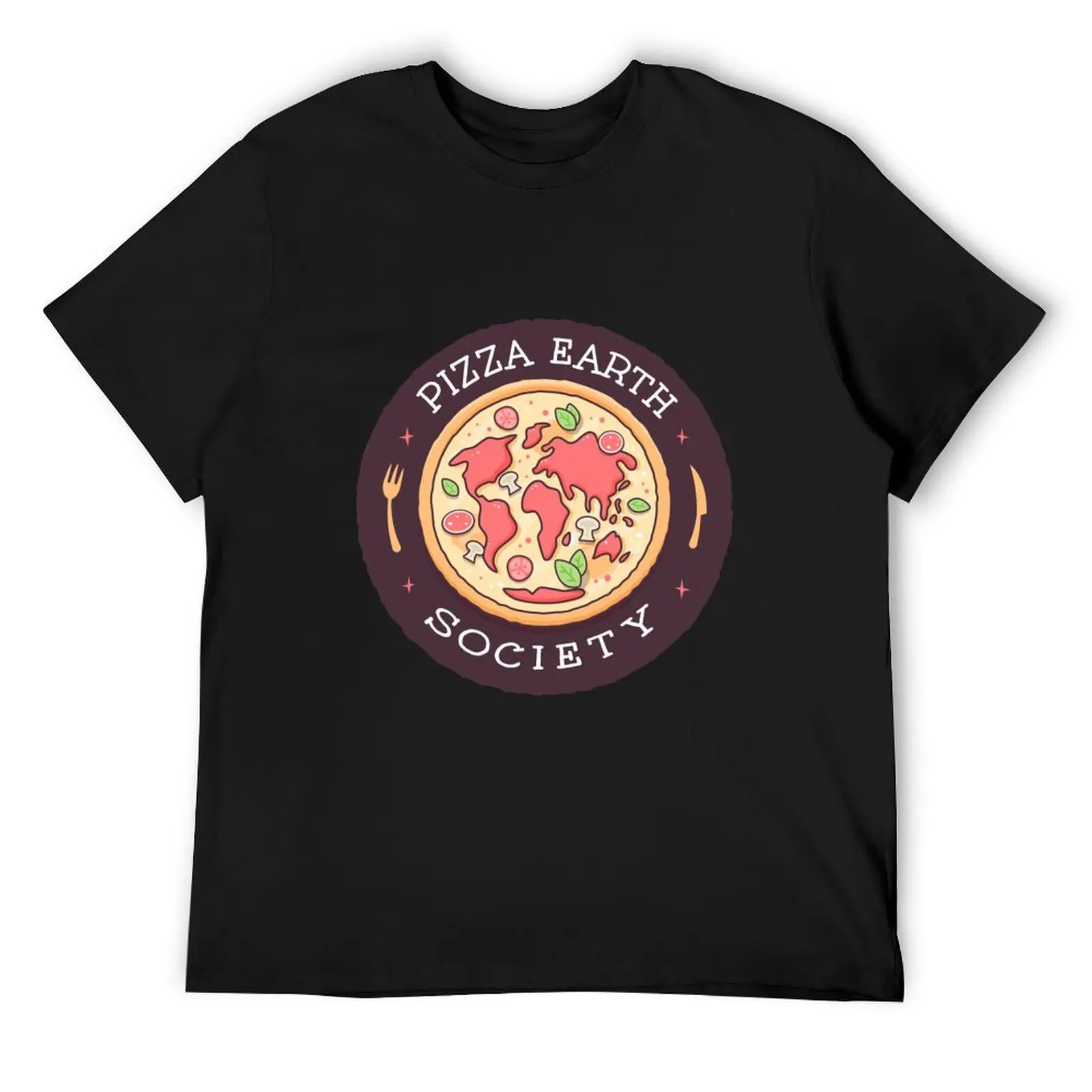 

Pizza Earth Society T-Shirt man clothes graphics korean fashion funny gifts mens fashion
