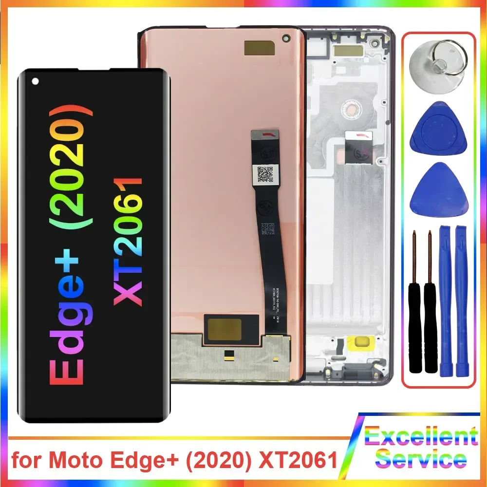 

Super AMOLED LCD for Motorola Edge Plus 2020 XT2061-2 LCD Display Touch Screen Digitizer Replacement for Moto Edge Plus 2020 LCD