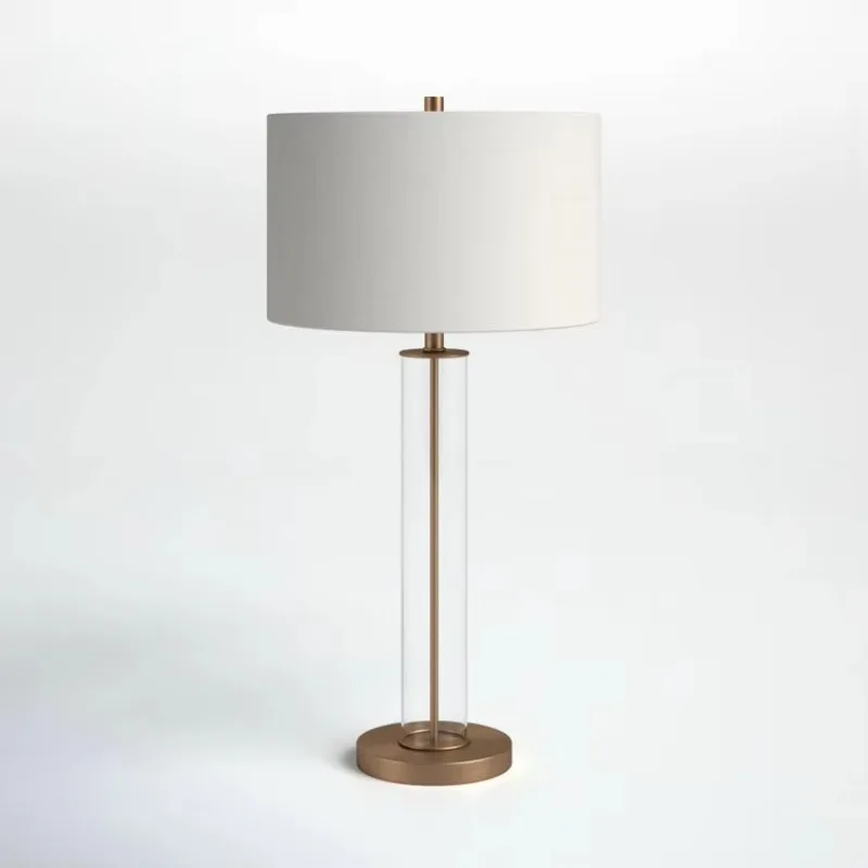 

Manufacturer's Hot Selling Metal + Glass Material Home Decoration Lamp Simple Design Style Bedroom Ornaments