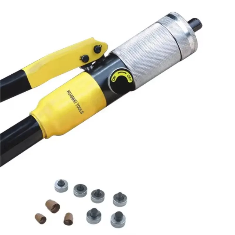 Kit de expansión de tubo hidráulico, herramienta de estampado HVAC de 7 palancas, cortador de tubo de cobre de 3/8 1-1/8 pulgadas, desbarbado de embalaje en caja de plástico