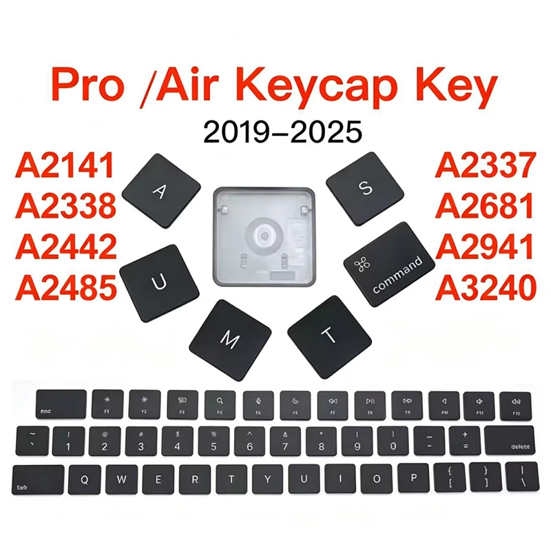 Replacement Key Cap US UK Layout For MacBook Pro Air A2141 A2251 A2289 A2338 A2442 A2485 A2179 A2337 A2681 A3113 keycap key