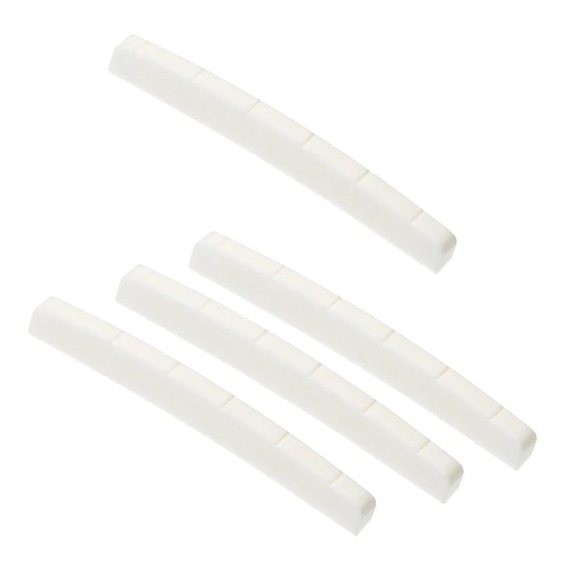 6 Telli Elektrik, Akustik, Klasik Gitar Dayanıklılığı için Önceden Oluklu Gitar Somunu Gerçek Oluklu Kemik Somun Eyerleri