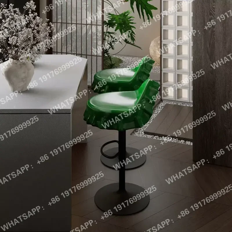 Light Home Swivel Dining Chair High-End Adjustable Counter Stool with Convenient Beer Cap Bar Modern Home Bar