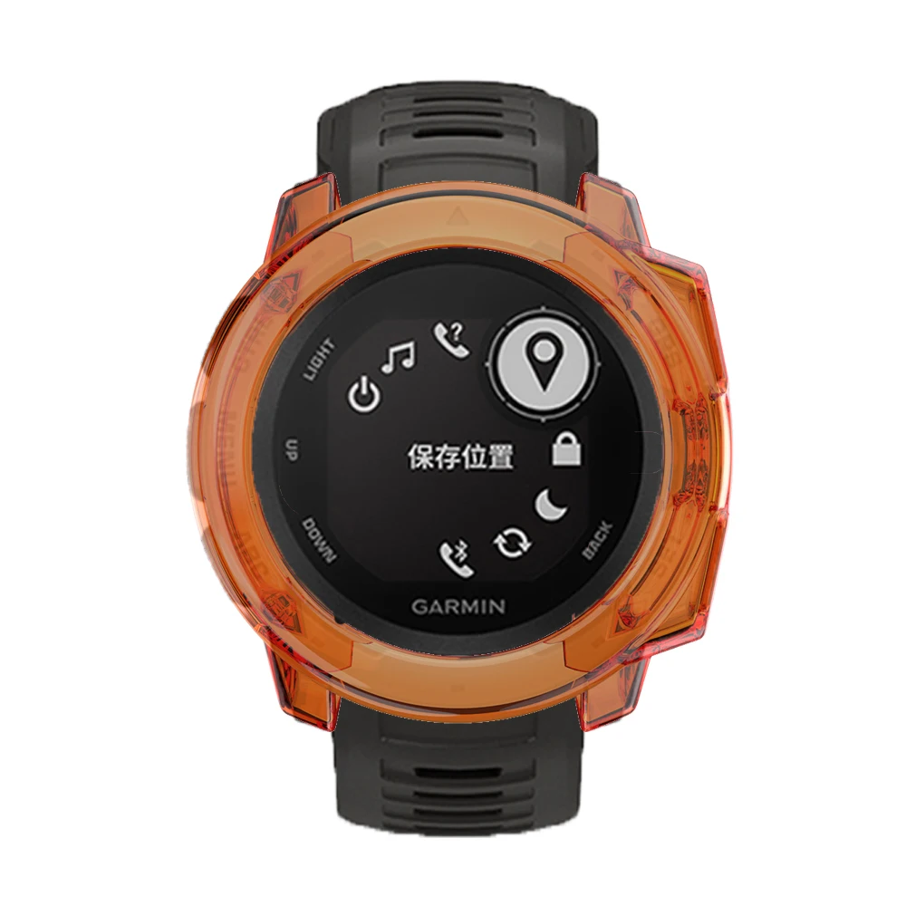Custodia trasparente per Garmin Instinct Smartwatch Shell Edge Frame Protection Bumper per Sport Cover protettiva in Silicone