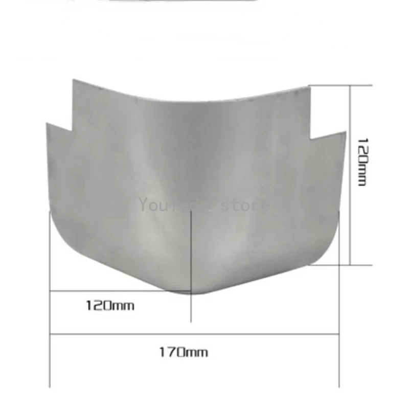 1PC Van Refrigerated Truck Truck Aluminum Right Angle Protective Corner 120*120mm