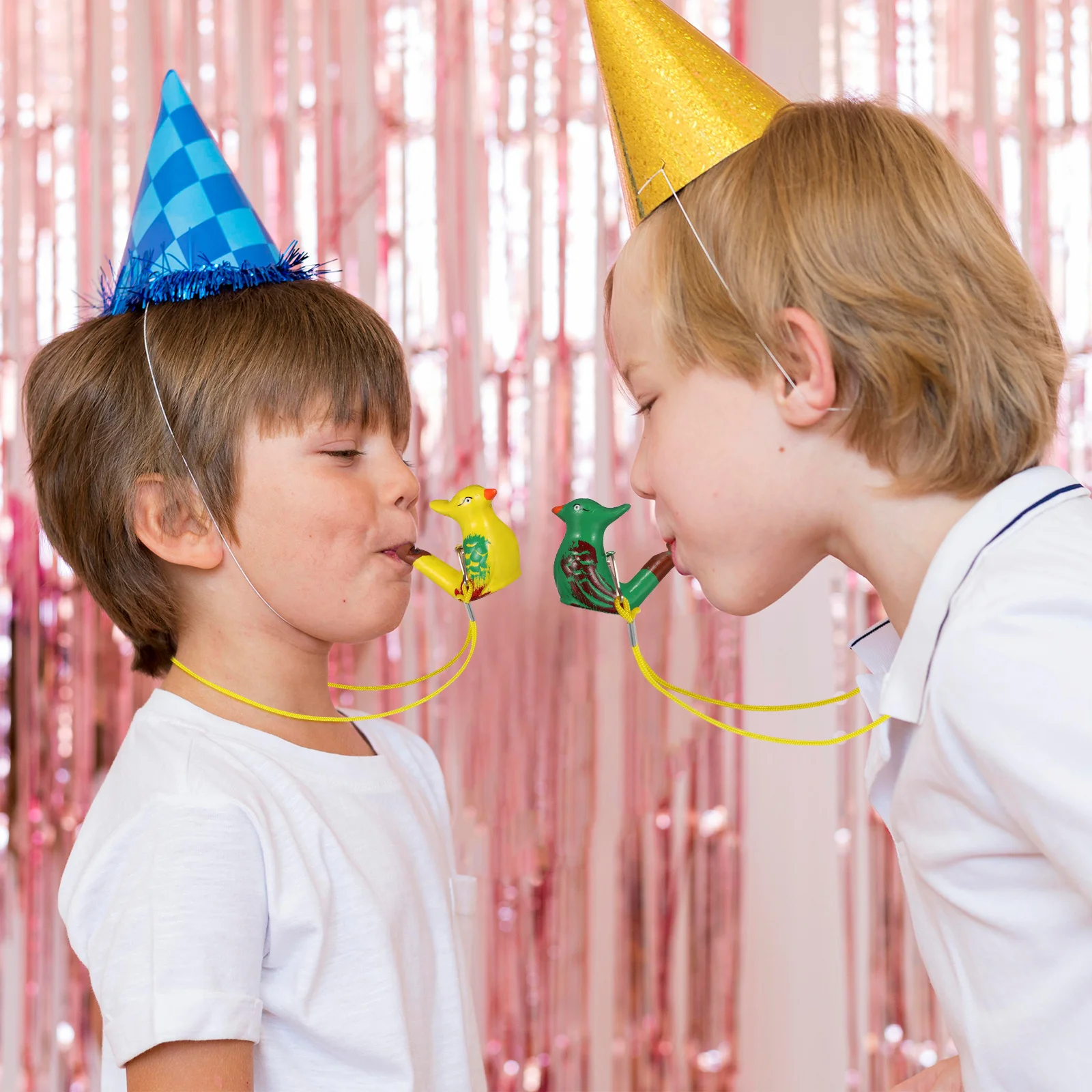 6 stuks keramische cartoon vogel waterfluitjes educatieve muzikale fluitjes met draagkoord voor kinderen buitenshuis vogelfluit