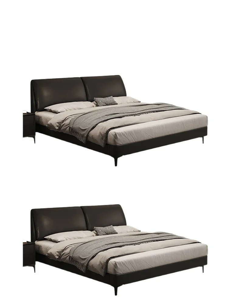 

French style, cream style, technology, fabric bed, modern, simple, small apartment, light luxury