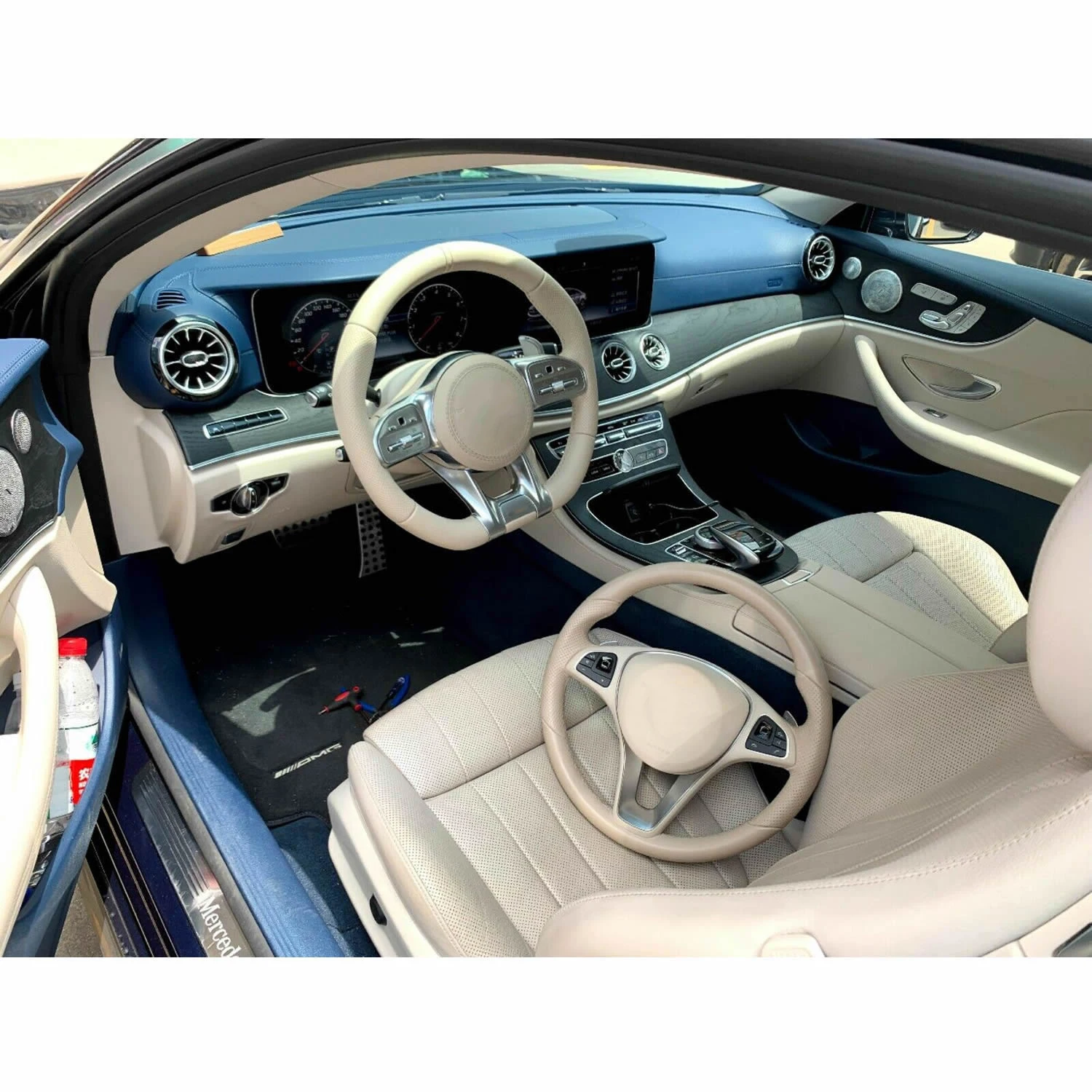 

2019 AM-G Model Cream Color Steering Wheels For All Mercedes Benz Models A C E S CLS CLA GLA GLE GLS GL ML Class 2010+