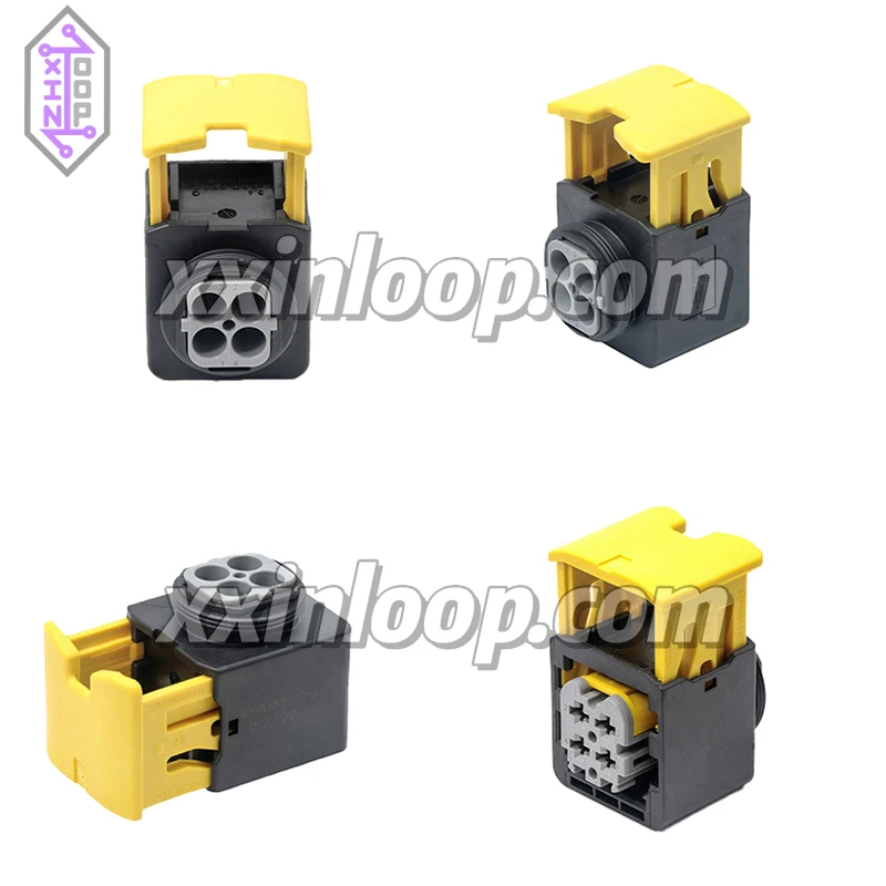 

2-1418390-1 4-позиционный герметичный автомобильный разъем, гнездо корпуса, шаг 6,00 мм, PBT, IP67, сверхмощный