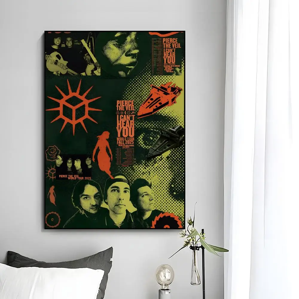 Wandkunst der Emo-Rockband P-Pierce The Veil, Poster, Wandkunstdruck, dekoratives Wandbild, Heimdekoration, Geschenk, ungerahmt – Detail 15