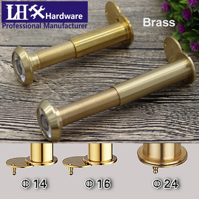 Brass Door Peephole Viewers for Home Security 14-24mm Diameter 35-110mm Thickness Gate Hardware DIY YP294 i