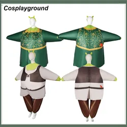 Shrek Cosplay Party Inflatable Costume Adult Clothes Halloween Carnival Suit Fiona Rolepaly Hair Band Inflation Pump Outfits