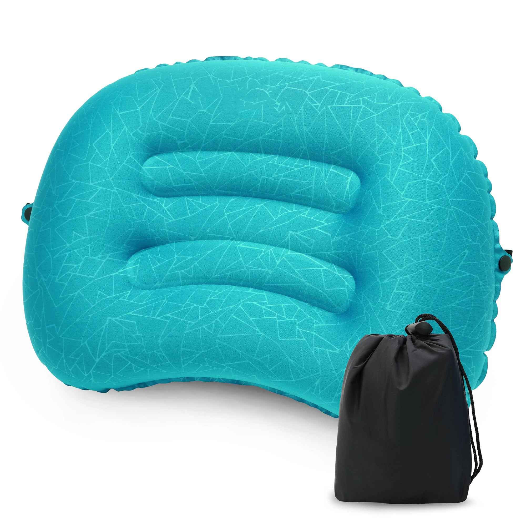 Ultralight Inflatable Camping Travel Pillow Compressible, Compact, Comfortable, Ergonomic Inflating Pillows for Neck  & Lumbar