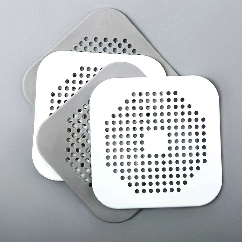 

2Pcs Square Silicone Absorbent Drain For Drains, Kitchens, Bathrooms And Showers To Prevent Sinks From Clogging The Drain