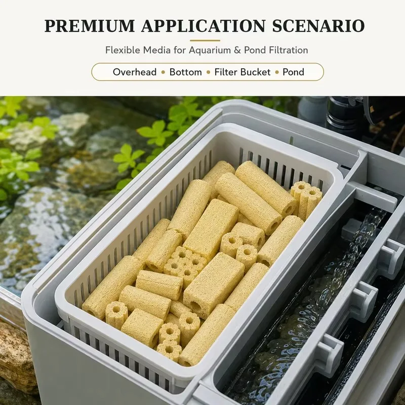 Porous Ceramic Aquarium Filter Media Hollow Channel Custom Fish Tank Bio Media Beneficial Bacteria Pet Products