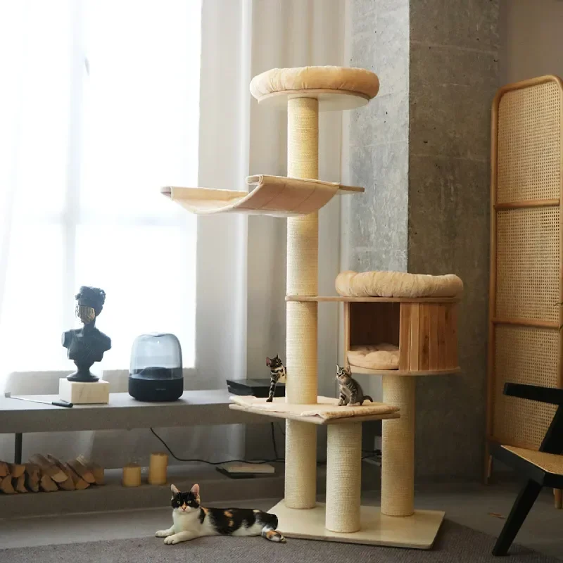 Broad Claw Grinder, Compact Feline Framework, Sleek Wall Perch, Spacious Pet Sanctuary