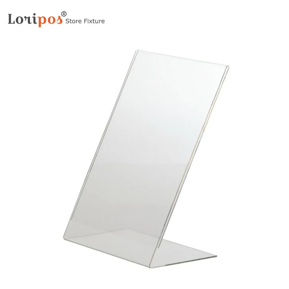 Slanted Acrylic Menu Holder 10x20cm