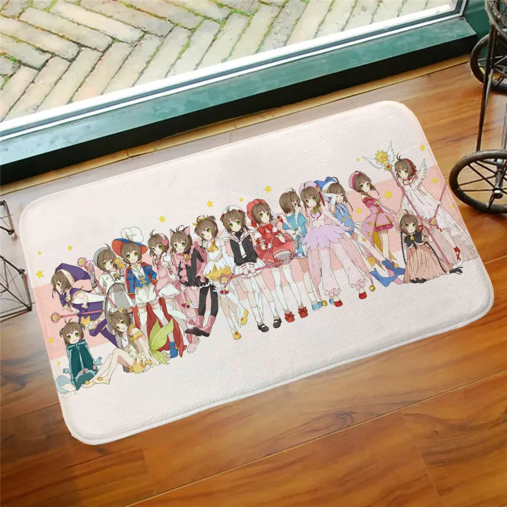 

Card-Captor Sakura Kitchen Carpet for Bathroom Mat Foot Mat Cute Room Decor Bath Rug Outdoor Doormat Exterior Entrance Door Home